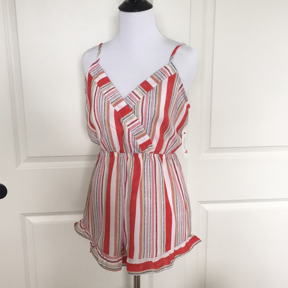 Flying Tomato striped Romper size Medium